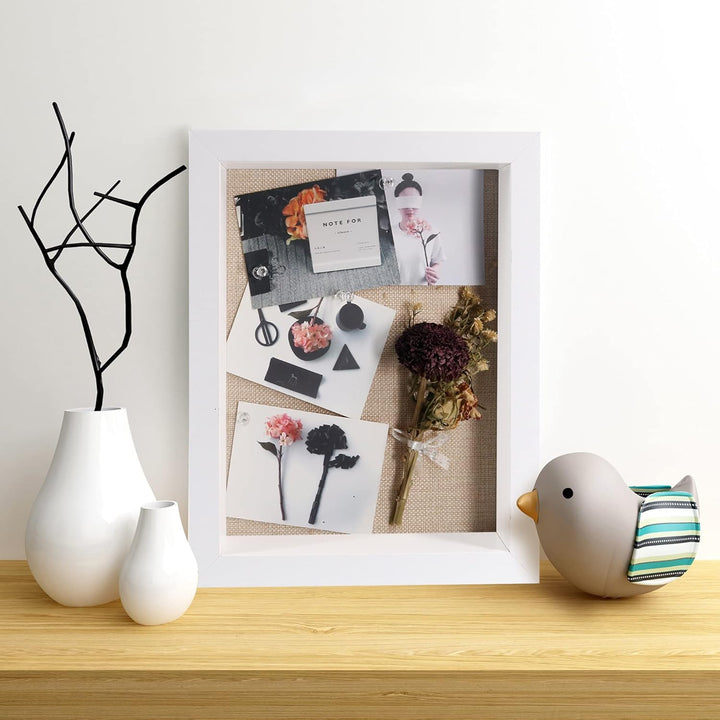 GraduatePro 3D bilderrahmen 23x28 zum befüllen schaukasten Wand für Weiss Objektrahmen Hochzeit Box