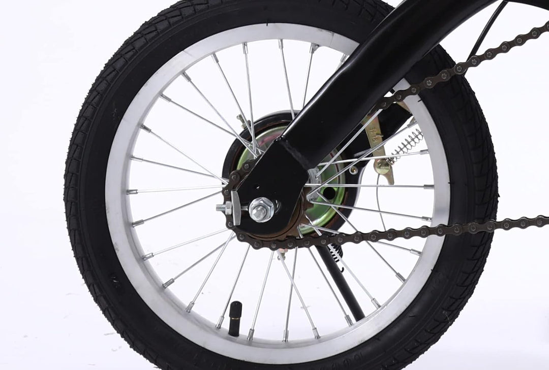 14/16 Zoll Klapprad Vorne Und Hinten, Kohlenstoffstahlrahmen Variable Geschwindigkeit Erwachsenenfah