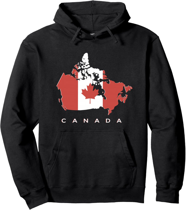 Canada Land Kanadische Landkarte Ahornblatt Pullover Hoodie