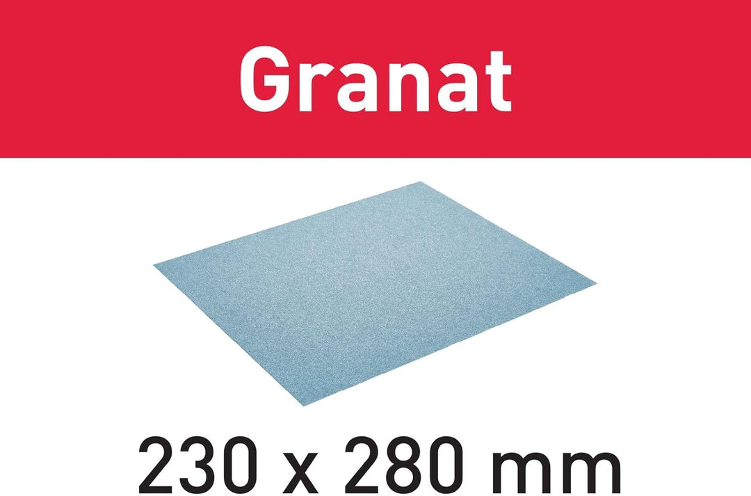Festool Handschleifmittel Granat 230x280 P180 GR/10 Stück Schleifscheiben P180 GR I 10 Stück, Schlei