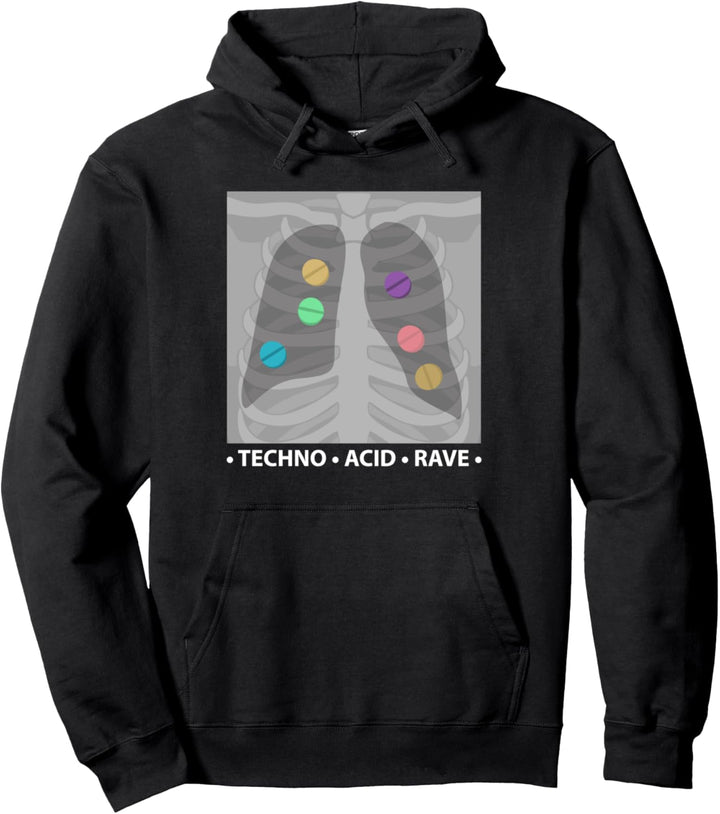 Techno - Acid - Rave: Acid X-Ray Pullover Hoodie