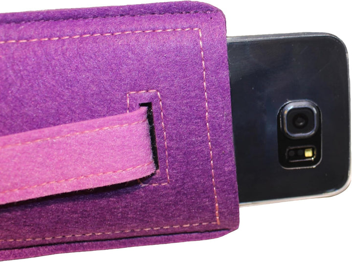 Davii Handy Filztasche für Samsung Galaxy A14 / A16 / A56, Schutztasche Robust, Handytasche mit Band
