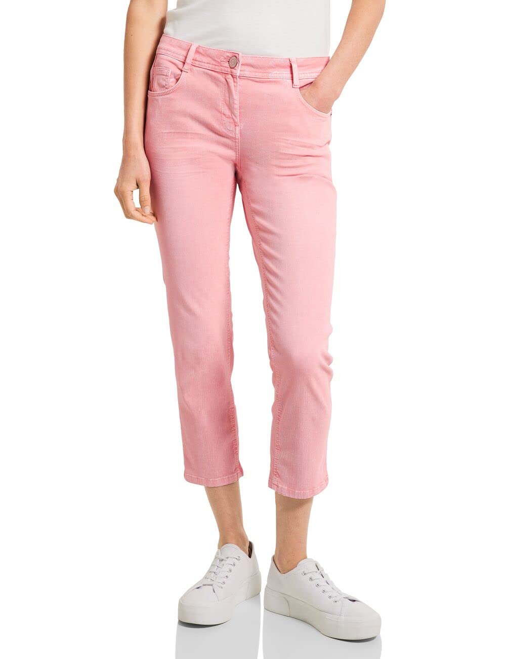 Cecil Damen Loose Fit Hose in 7/8 34W / 26L Soft Neon Pink, 34W / 26L Soft Neon Pink