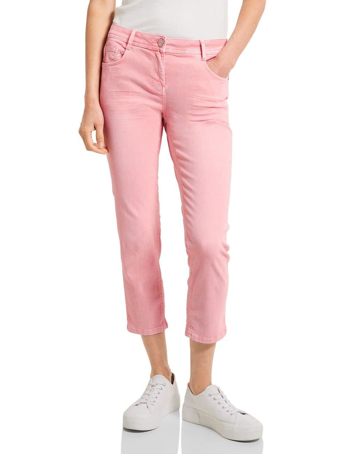 Cecil Damen Loose Fit Hose in 7/8 34W / 26L Soft Neon Pink, 34W / 26L Soft Neon Pink