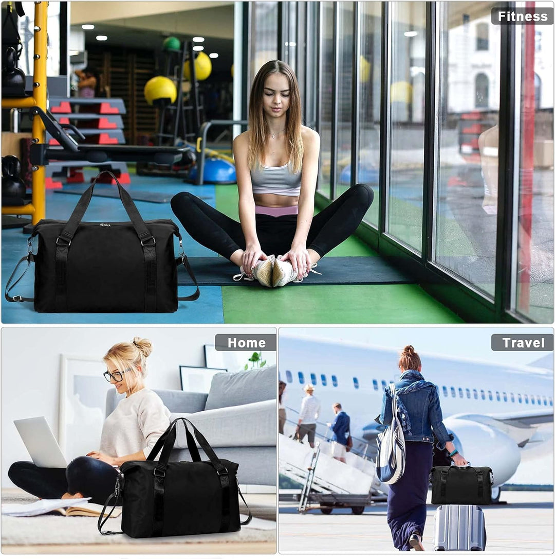 HAWEE Reisetasche Herren Gross Weekender Sporttasche Damen Wasserdicht Gym Bag Leichte Handgepäck Ta