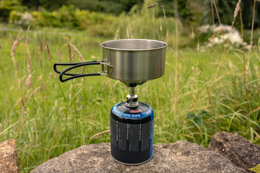 Campingaz Topf-Set Trekking Kit, 3-teilig (Edelstahl, 1 Topf + 1 Deckel + 1 Pfanne)