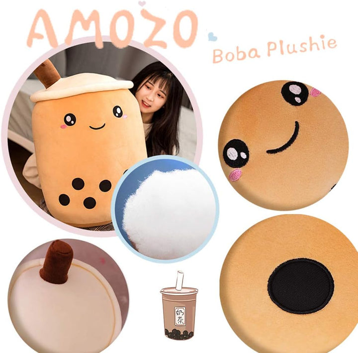 AMOZO Bubble Tea Kuscheltier Plüschtier Boba Tee Süsse Kissen Plushie XXL Soft Plüsch Kissen Puppe K