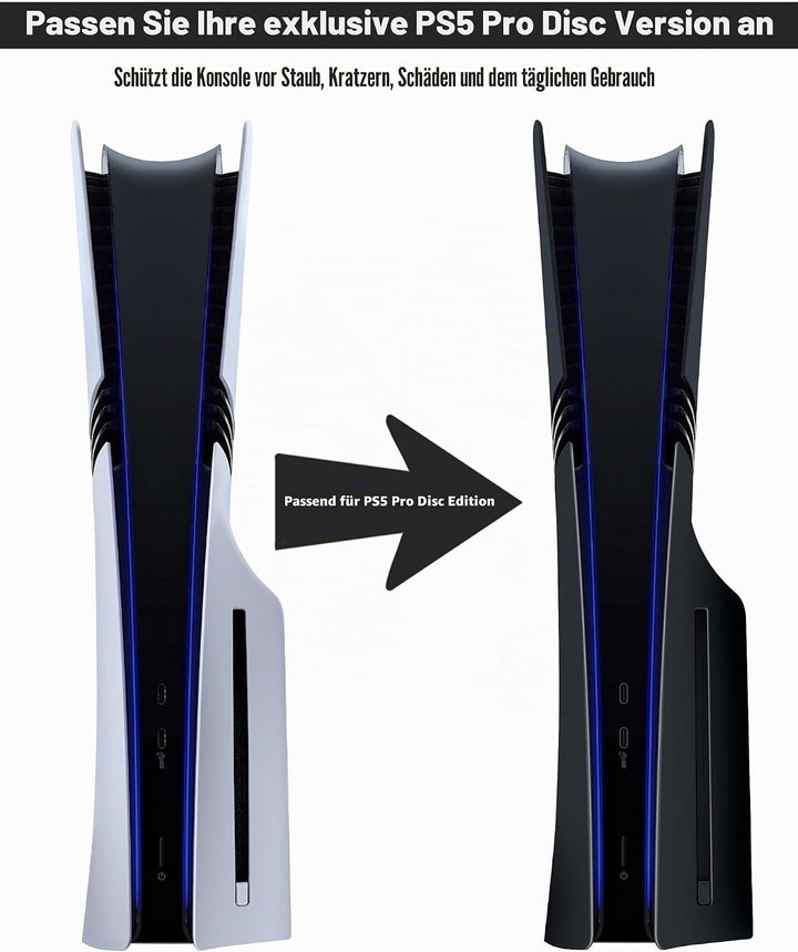 Joso Faceplate für PS5 Pro CD-ROM Version, Anti-Scratch staubdichtes Gehäuse Ersatz, Abdeckung Haut