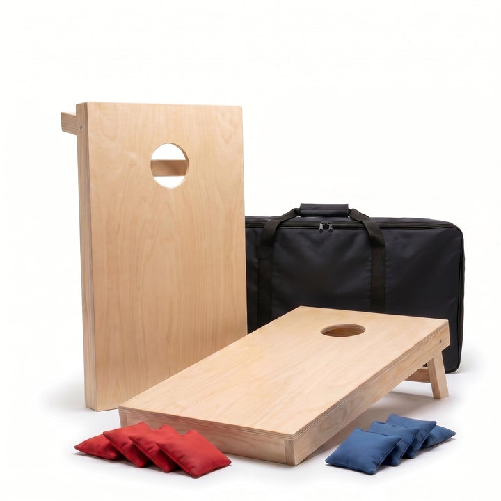 Cornhole Set aus Holz 90x60 cm – Hochwertiges Outdoor Wurfspiel für Garten & Freunde – inkl. 8 Bags