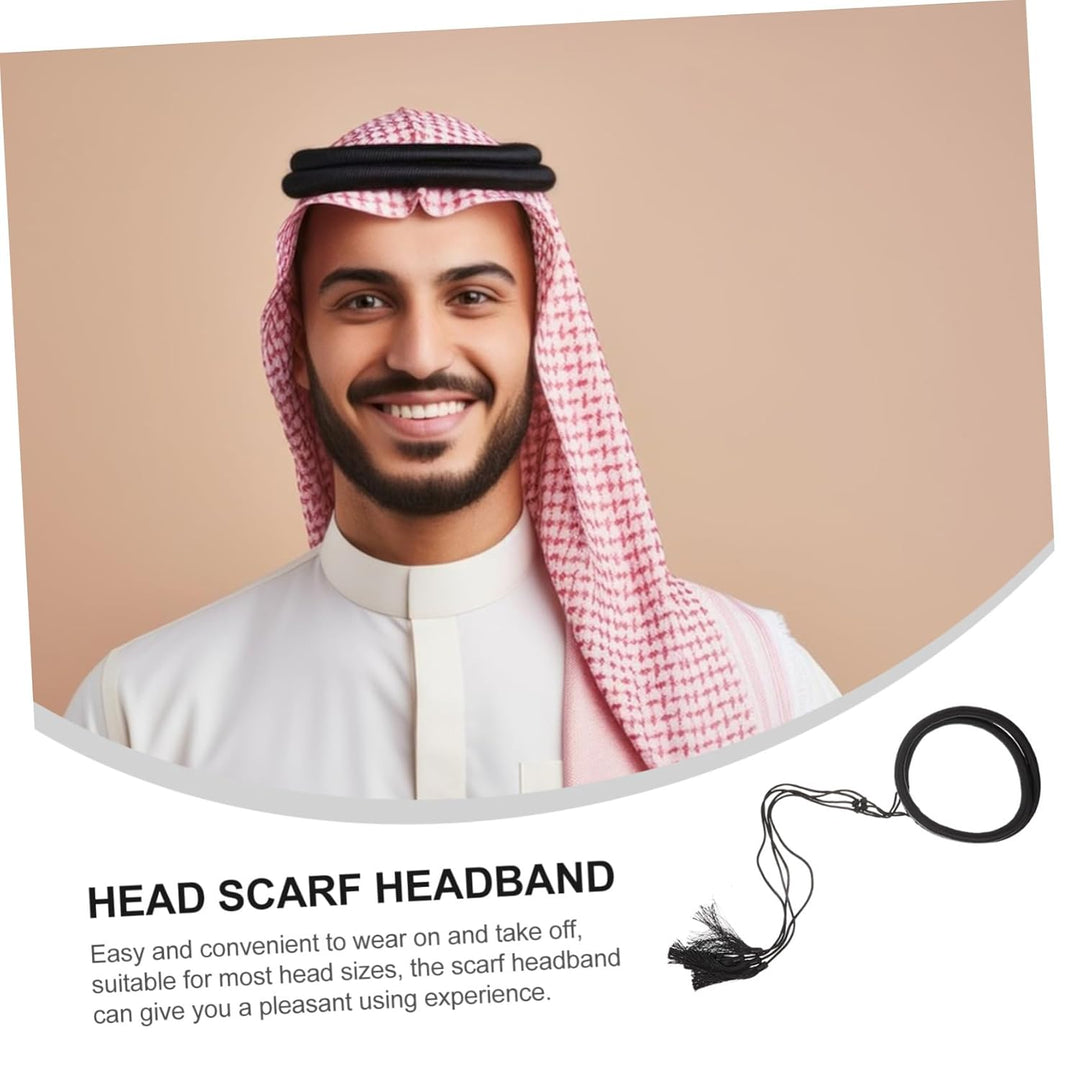 Housoutil Dubai Herren Kopftuch Stirnband Mit Quaste Aus Polyester Arabisches Kostümaccessoire Für M