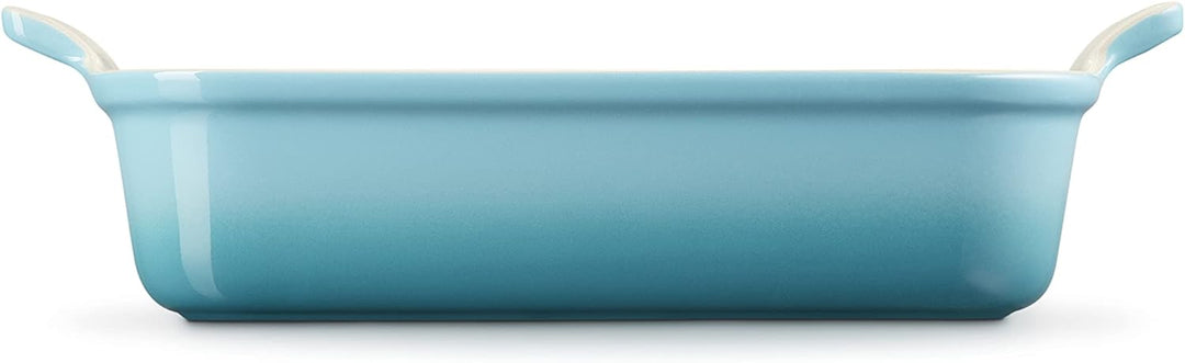 Le Creuset Rechteckige Auflaufform Tradition aus Steinzeug, 26 cm, 2.4 Liter, Karibik, 7110226170000