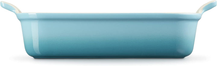 Le Creuset Rechteckige Auflaufform Tradition aus Steinzeug, 26 cm, 2.4 Liter, Karibik, 7110226170000