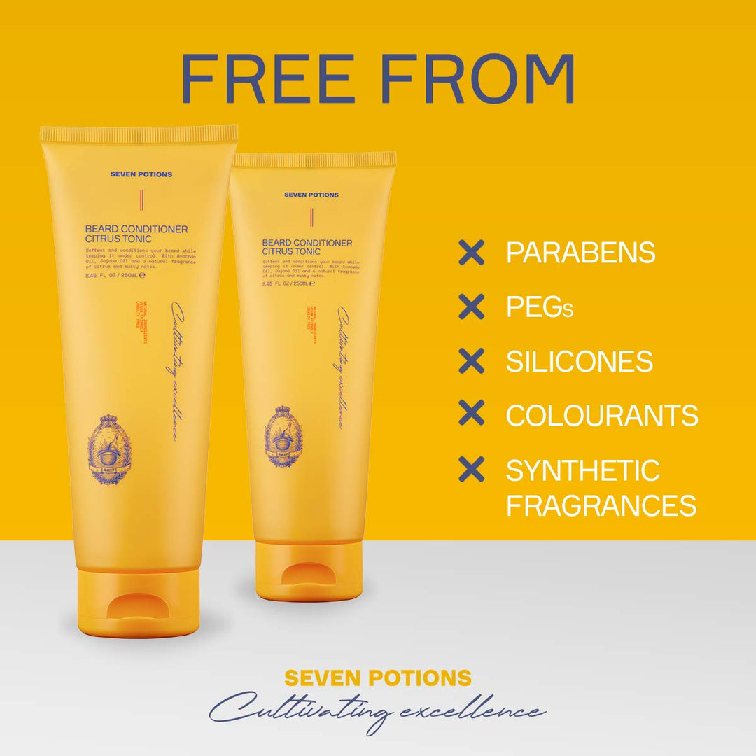 Seven Potions Bart Conditioner für Männer - Beugt Bartjucken und Schuppen vor - Natürlich, Vegan, Ti
