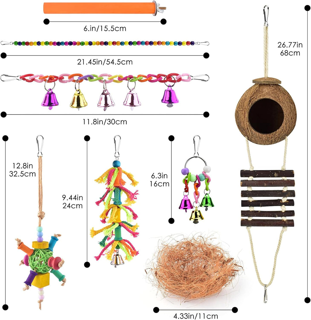 Vogelspielzeug, ERKOON Nymphensittich Futter Wellensittich Spielzeug Bird Feeder Toy for Parakeets P