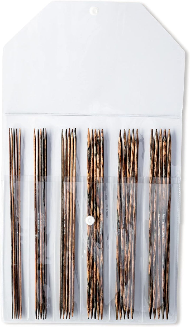 Prym Set Natural 20 cm Strumpfstricknadel, Holz, Mehrfarbig