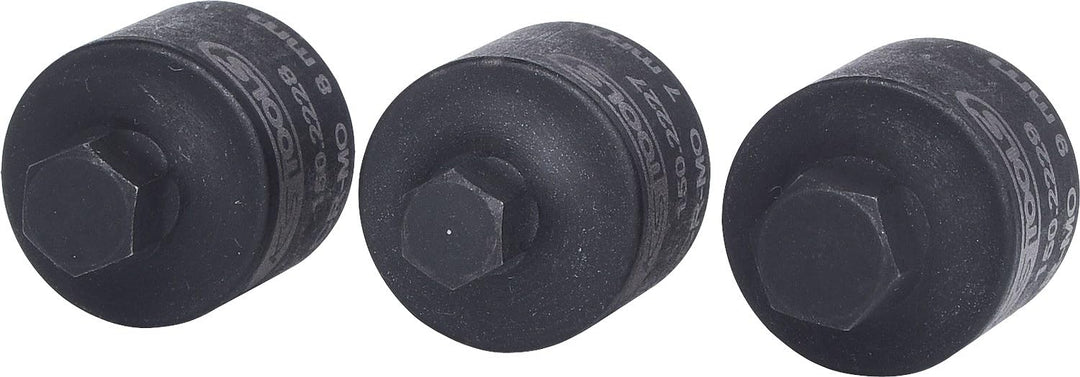 KS Tools 150.2225 3/8" Bremssattel-Stecknuss-Satz, 3-tlg.