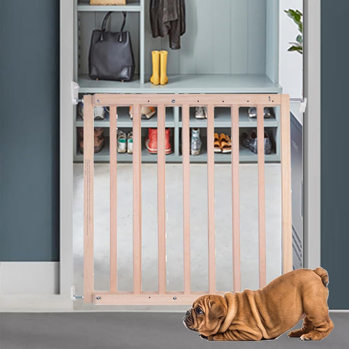 Bettacare Robustes Holz Schraubgitter für Hunde, Weiss, 63,5 cm - 105,5 cm, Holz-Hundegitter, Schrau