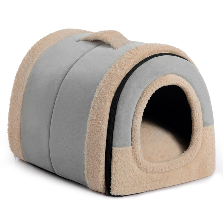 Hollypet Katzenbett Kleines Hundebett, 2-in-1 Faltbare Haustierbett für Katzen &amp; Kleine Hunde, Warme