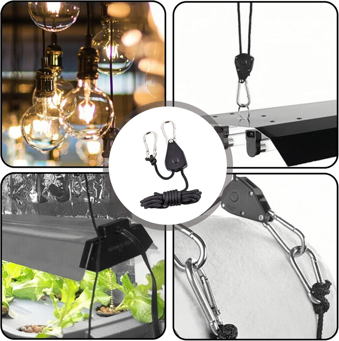12 Stück Einstellbare Seil Seilhaken: 1/8 Zoll Ratchet Hanger, Seilratsche mit Haken Rope, Seilzugra