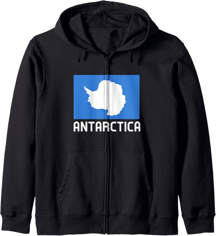 Antarkti -Kontinent Flaggen Andenken Geschenk Kapuzenjacke