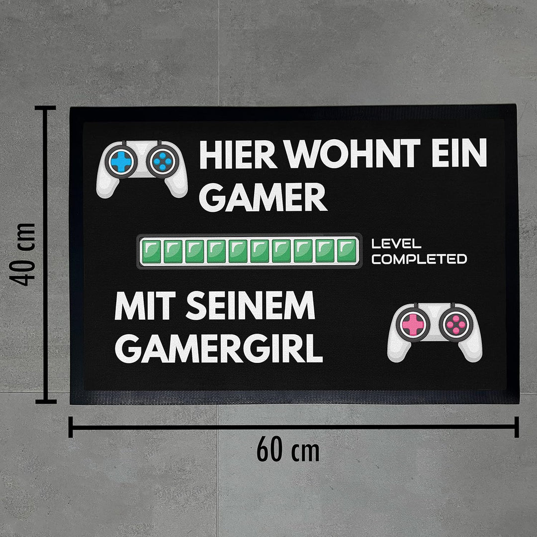 Trendation - Gamer Zocker Fussmatte Geschenk Gamergirl Freund Freundin Geschenkidee