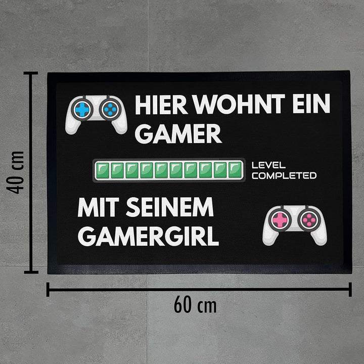 Trendation - Gamer Zocker Fussmatte Geschenk Gamergirl Freund Freundin Geschenkidee