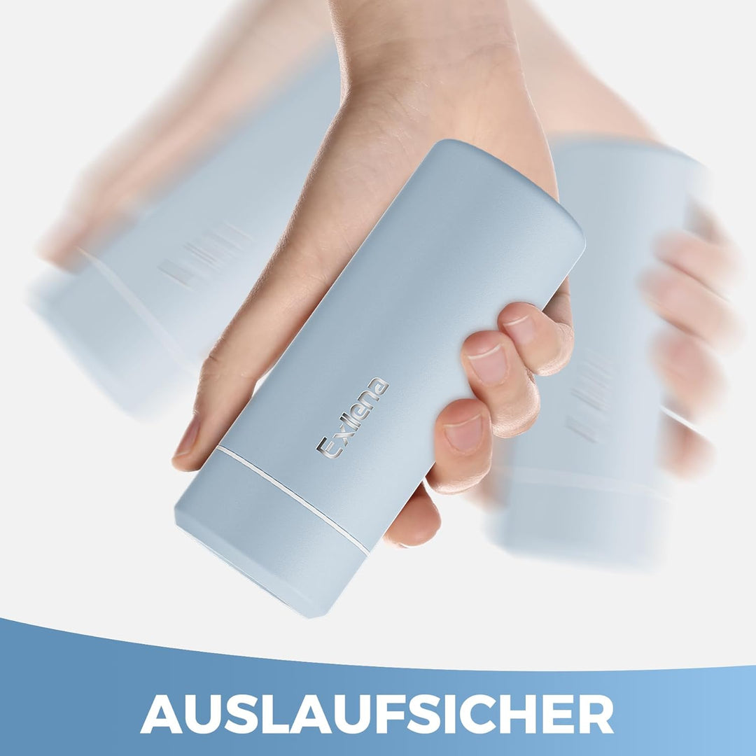 【Upgrade-Version】Exllena Mini Thermosflasche 250ml mit Edelstahl-Deckel, Trinkflasche Klein Doppelwa