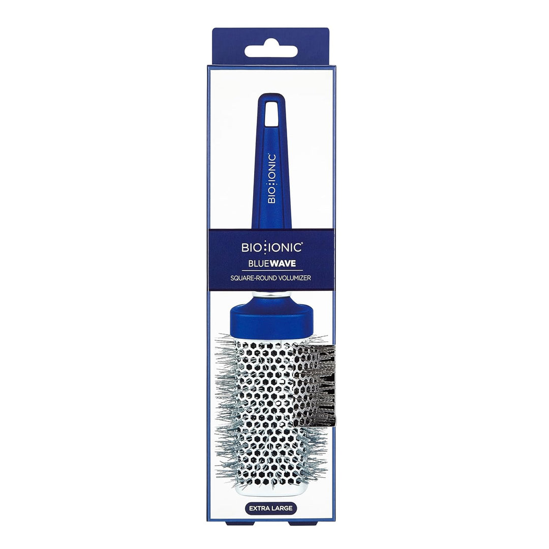 Bio Ionic BlueWave Round Brush X-Large,NanoIonic Conditioning Brush,Crimped bristles for added tensi