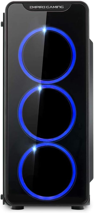 EMPIRE GAMING Warmachine - Gamer-PC-Gehäuse – Mittelgrosser Gehäuseturm ATX - 4 geräuschlose Lüfter