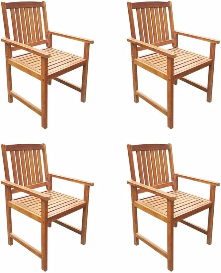Tidyard 5-teilig Garten Essgruppe Sitzgarnitur Gartengarnitur Massives Akazienholz Balkon Terrasse S
