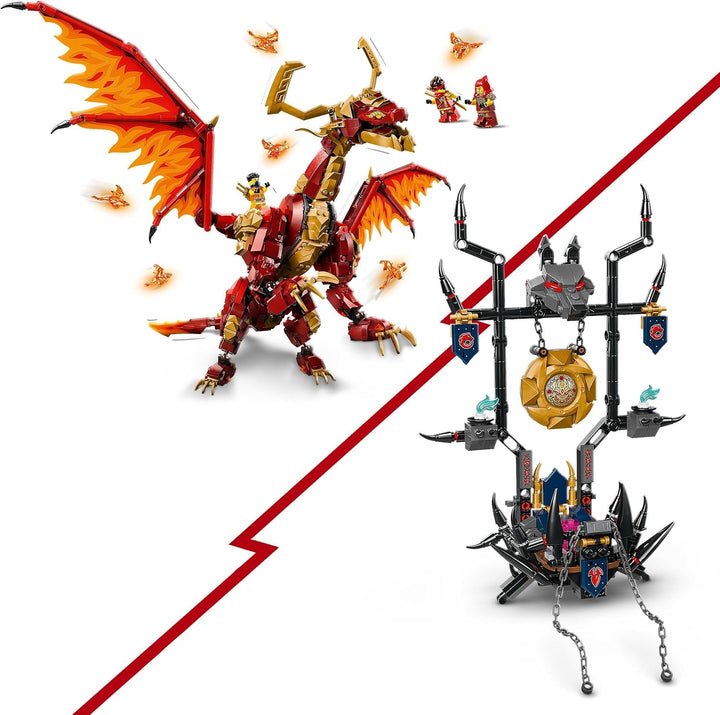 Lego NINJAGO Quelldrache der Bewegung, Abenteuer-Spielzeug für Kinder, Ninja-Spielset mit 6 Minifigu