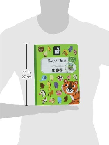 Janod - MagnetiBook Animals - Part Educational Magnetic Game Teaches Fine Motor Skills and Imaginati