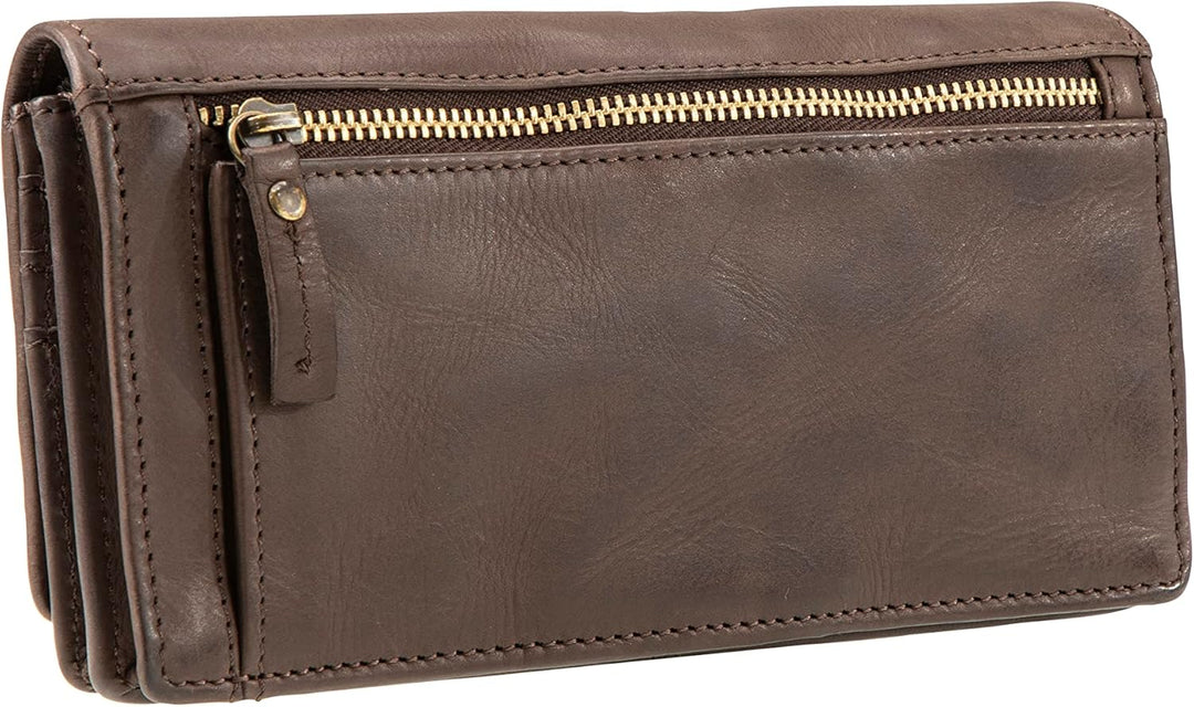 Maitre - steinbach immine purse lh14f Lila 18,00X9,00X0,00 CM Farbe:dunkelbraun / Material:cotton,co