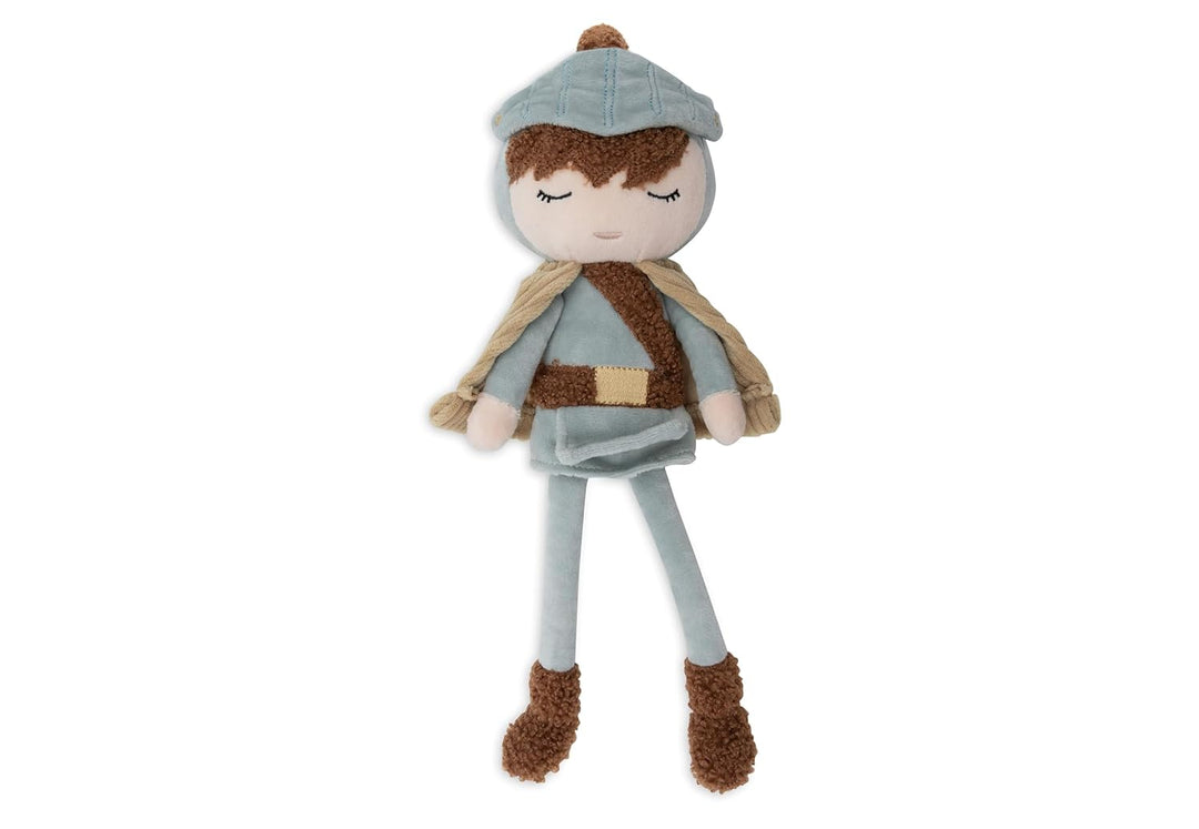 Jollein Kuschelpuppe Knight Duke – Ritter mit Cape – 30cm – Schmusepuppe – Plüschfigur Für Babys und