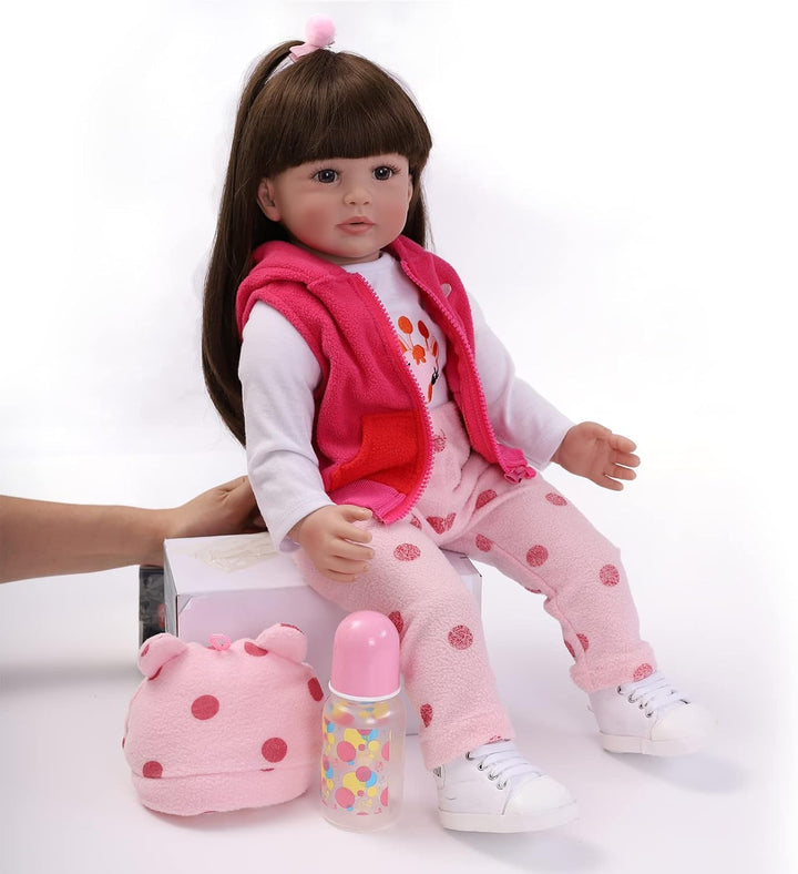 ZIYIUI Reborn Babys Mädchen 20 Zoll 50 cm Weiche Vinyl Silikon Lebensechte Handgemacht Babypuppen Ne
