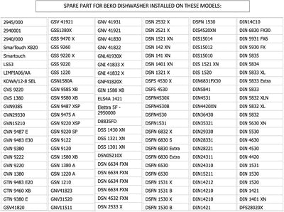 Geschirrspüler (Original Beko) Code: 1888150100, 1888130100, 1888130200 (1800W-230V)