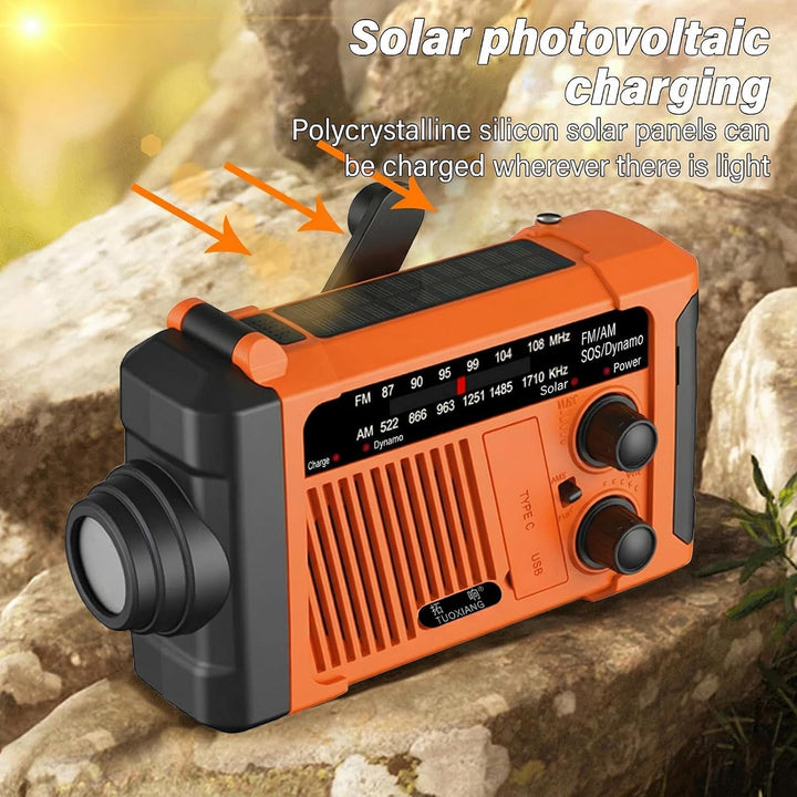 Kurbelradio,1800MA Notfallradio,Kurbelradio Solar,Solar Radio,Notfall Solarradio,Notradio Batteriera
