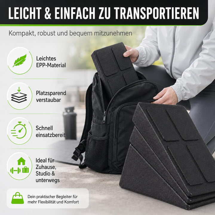 Wadendehner 3er Set, Wadentrainer, Kniekeil, Wadendehner Keil, Mobilisationskeil für Wadenstrecker,