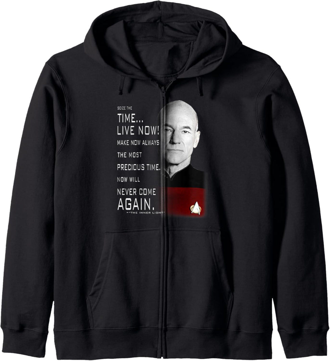 Star Trek: The Next Generation Captain Picard Live Now Quote Kapuzenjacke