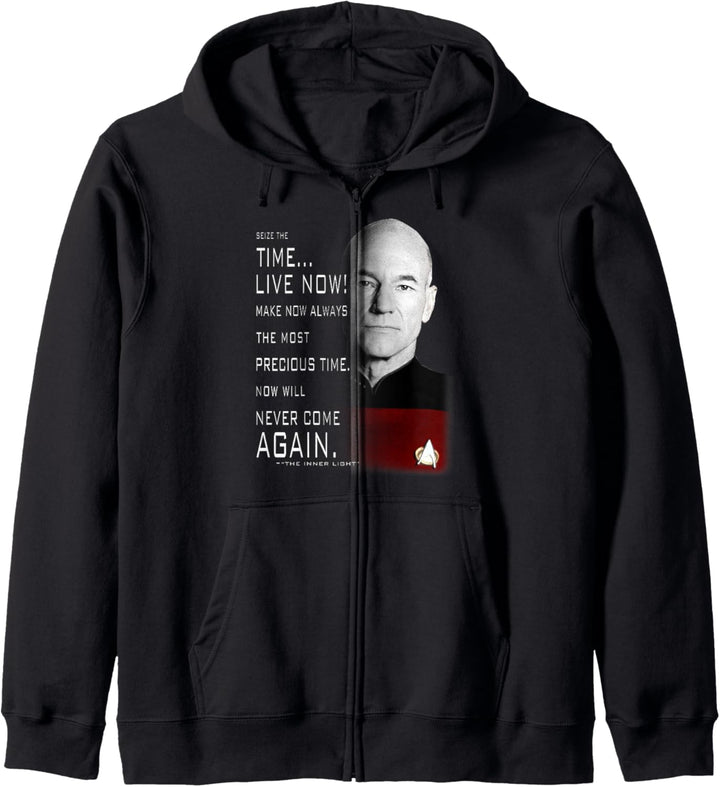 Star Trek: The Next Generation Captain Picard Live Now Quote Kapuzenjacke