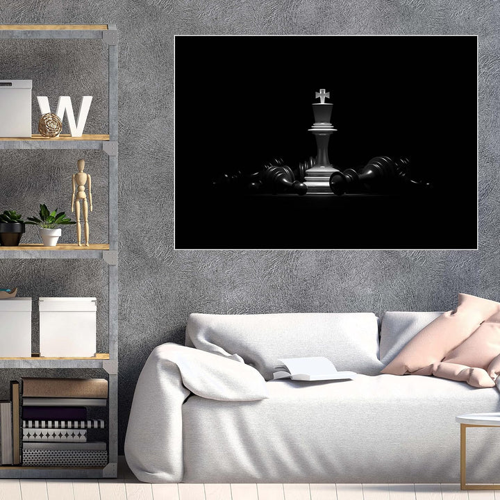 wandmotiv24 Poster als Wanddeko, Grösse Din A0, Schach, Königin, Bauern, Motivation, Moderne Wanddek