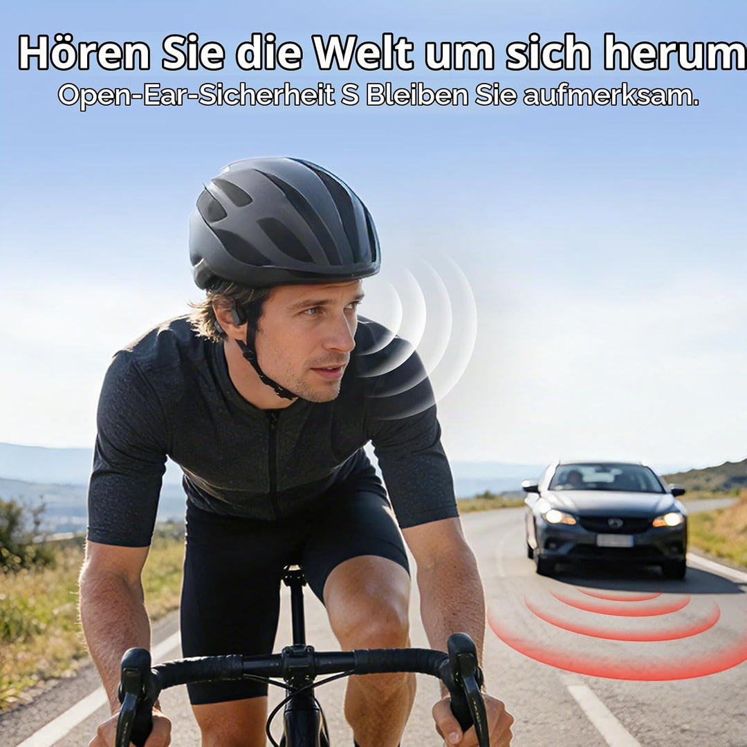 IFECCO knochenschall kopfhörer Bluetooth 6.0 für Radfahren | IP67 Wasserdicht Open-Ear Headphones wi