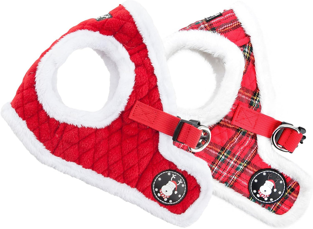 Puppia PAQD-AH1470 BLITZEN HARNESS B, L, karriert rot L Rot Kariert, L Rot Kariert