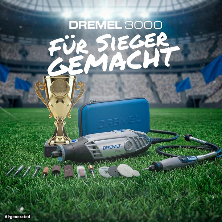 Dremel 3000 Champion Multifunktionswerkzeug mit 130‑W‑Motor bis zu 33.000 U/min inkl 25 Zubehöre, gr
