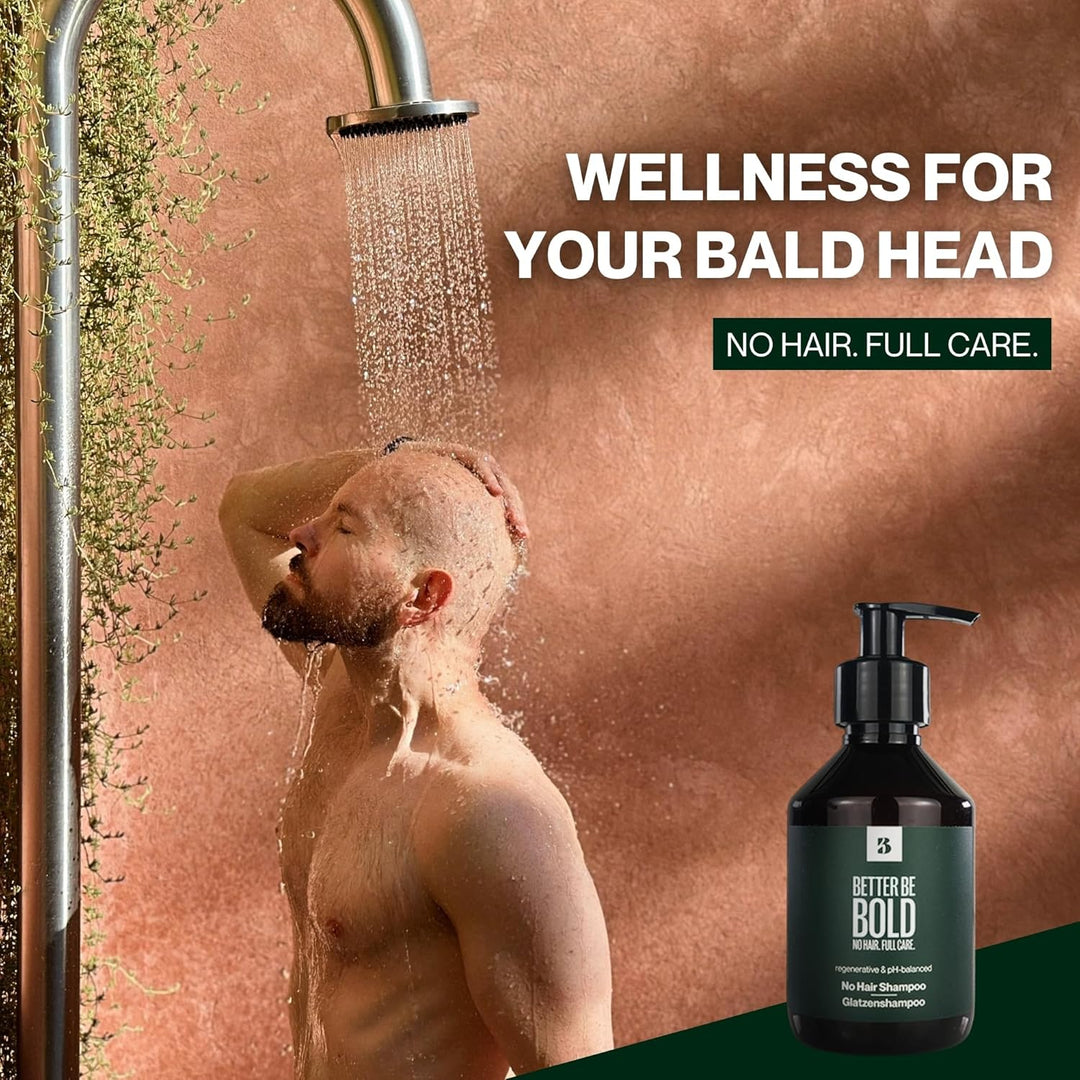 BETTER BE BOLD Pflegendes Glatzenshampoo (0-6mm) | Reinigt effektiv | pH-balanced | Feuchtigkeitsspe