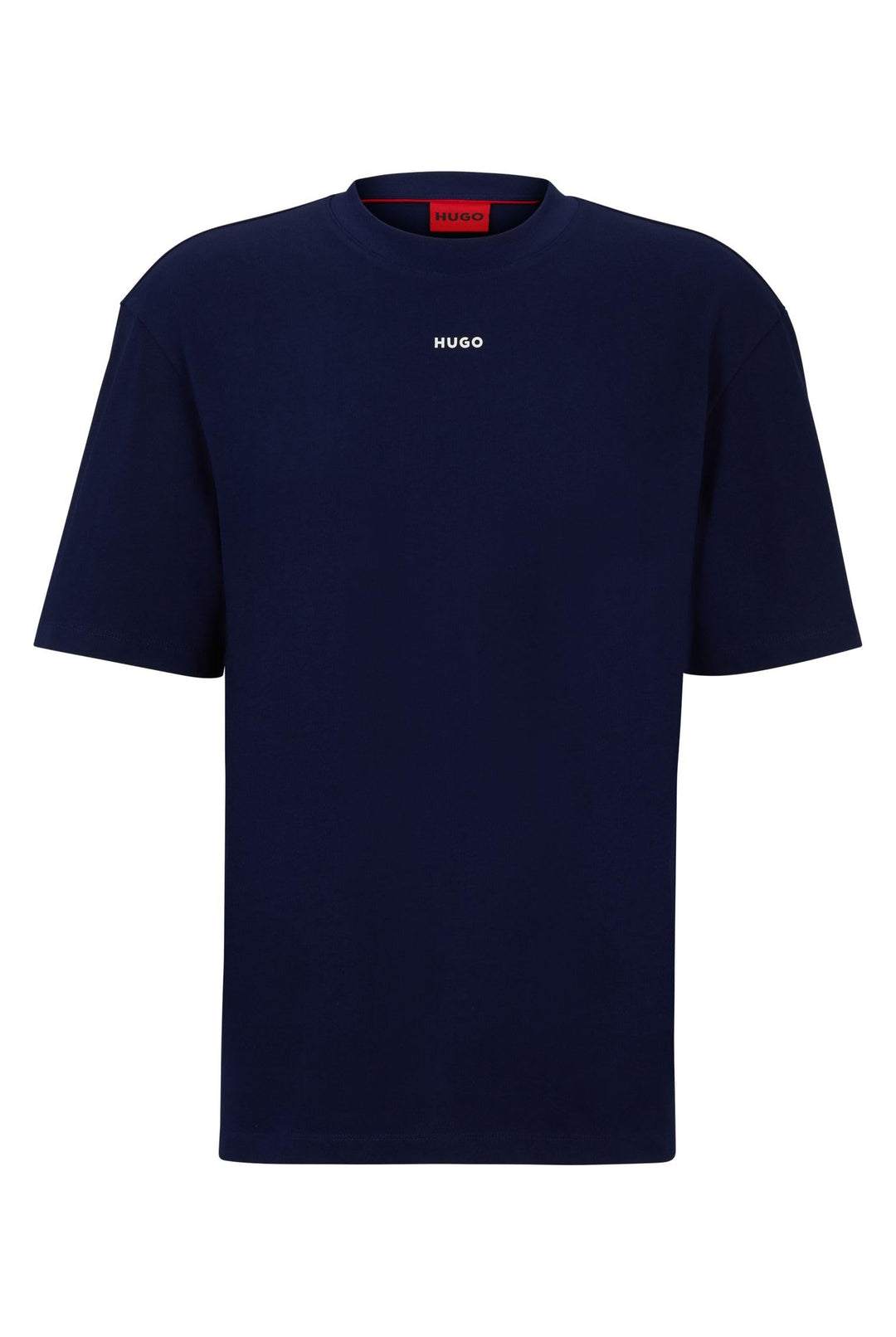 HUGO Herren Dapolino Relaxed-Fit T-Shirt aus Baumwoll-Jersey mit Logo-Print M Navy412, M Navy412