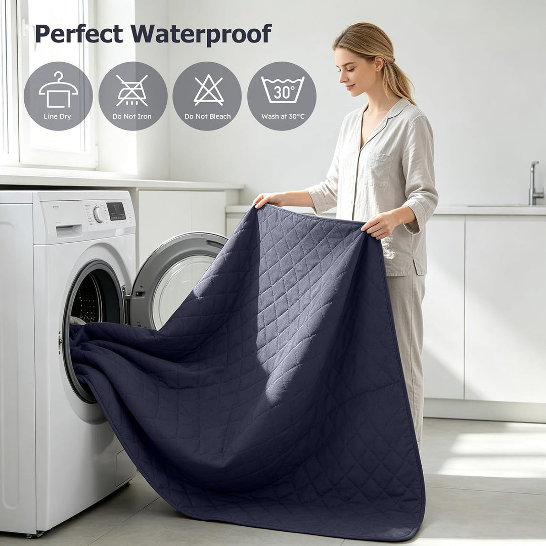 PETCUTE Sofabezug Sofaüberwurf Anti-Rutsch Sofa schonbezug wasserdichtes Sofabezüge 3 Sitzer Quilted