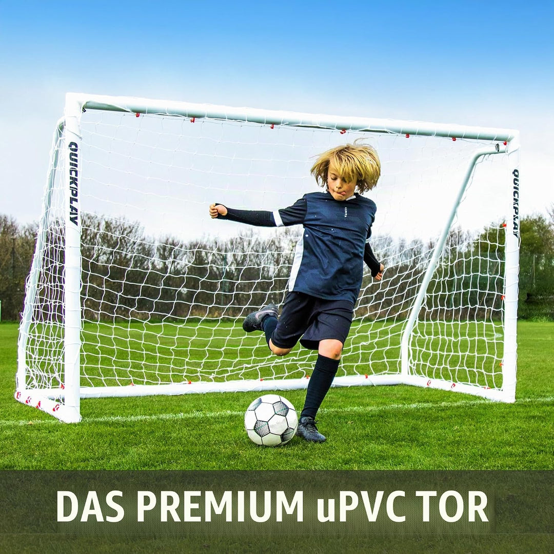 QUICKPLAY Q-Fold Match Fussballtor für Garten Kinder und Erwachsene | 30 Sekunden faltbares für einf