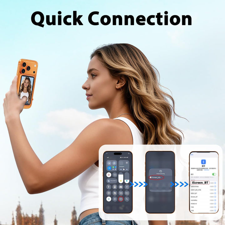 RUIZHI Handy Selfie Monitor, Magnetischer Vlog Bildschirm Selfie Monitor mit Lautsprecher, Grosse Re