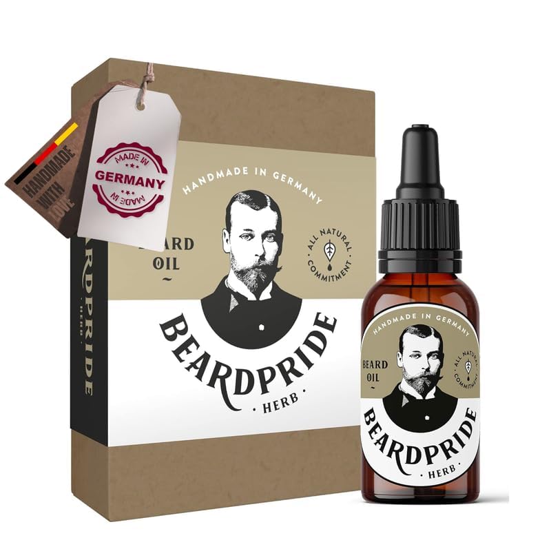 BEARDPRIDE Bartöl Herren - Herb - Das Original Bart Öl aus dem Barbershop - Unser Bartpflege Öl mach